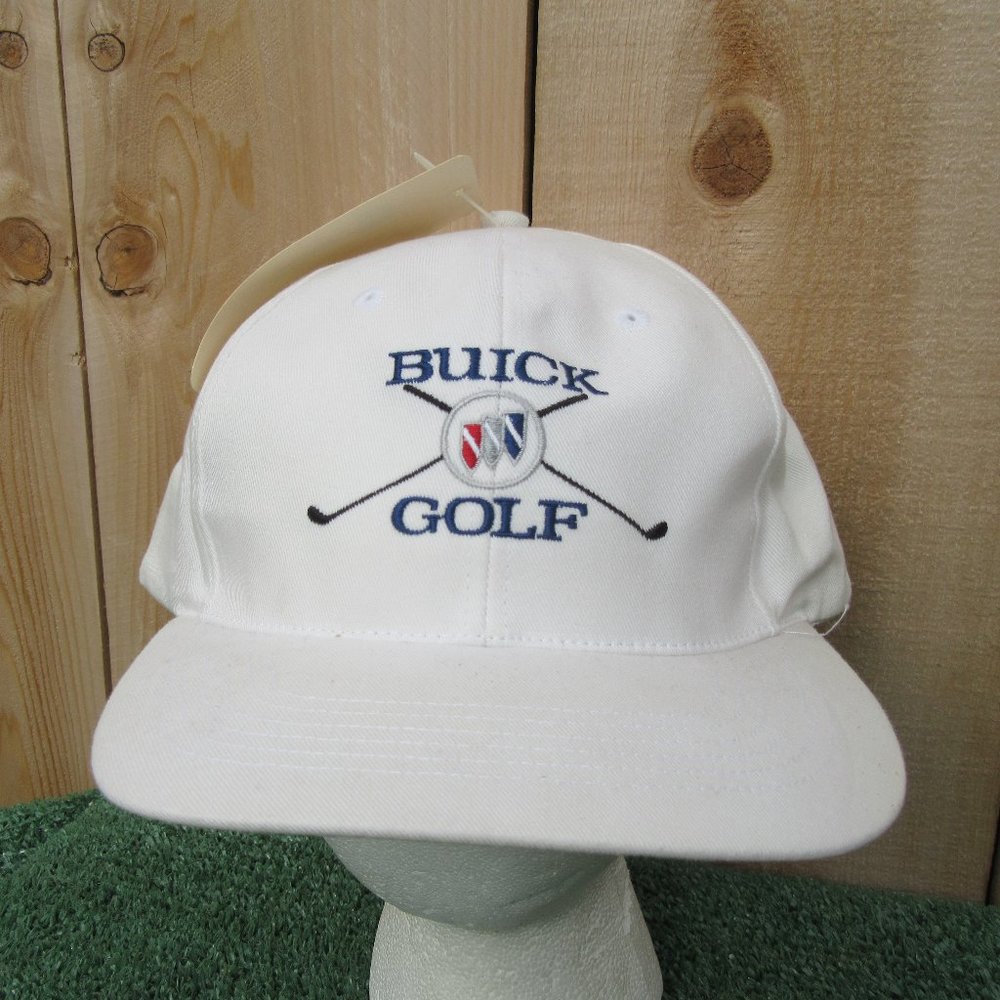 Brand New Vintage Buick Golf White Snapback Baseball Hat Cap